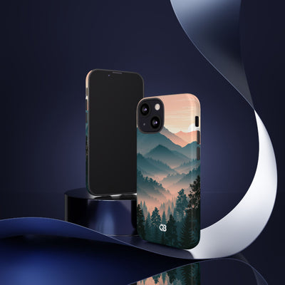 Misty Pine Summit · Tough Phone Case for iPhone · Green