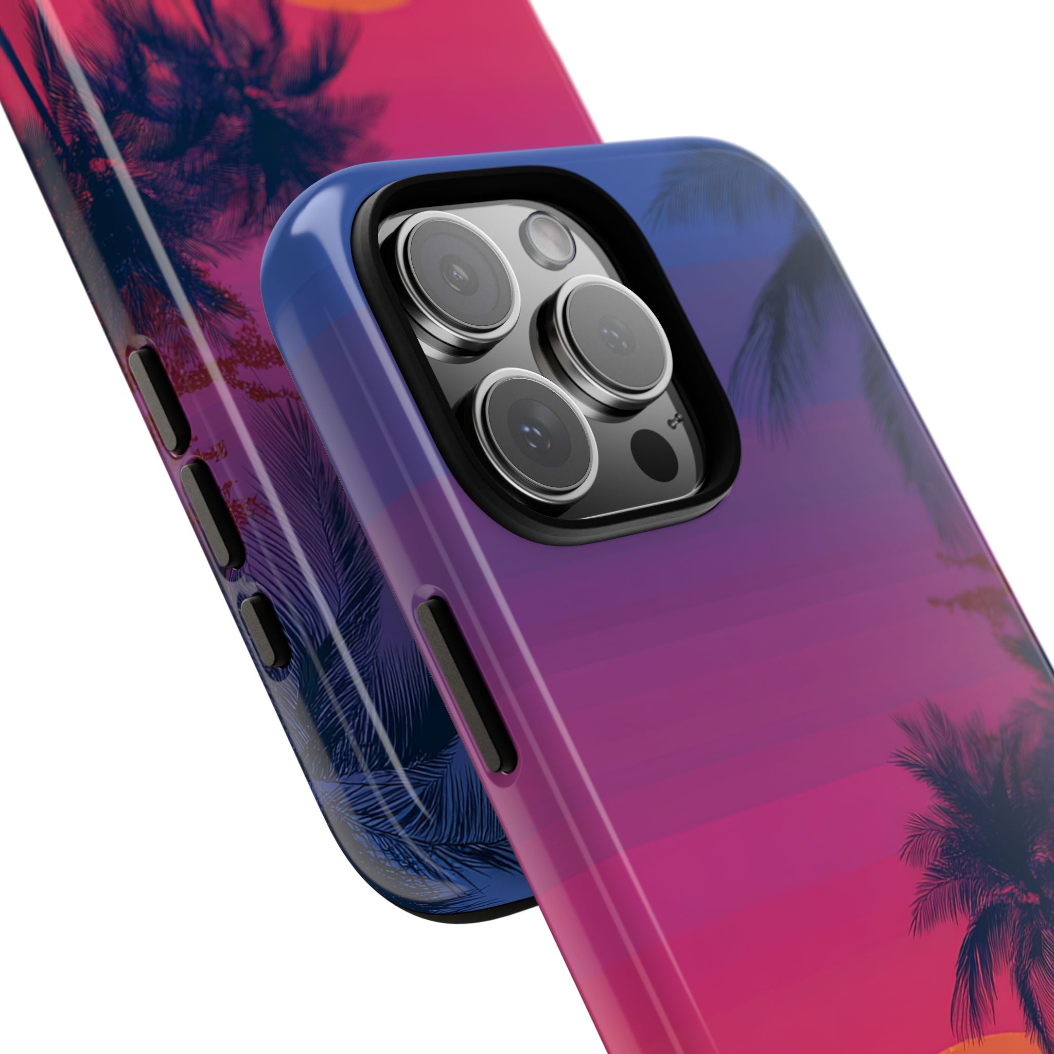 Neon Horizon Palms · Tough Phone Case for iPhone
