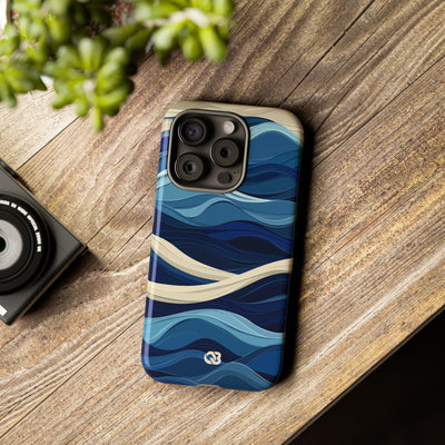 Cobalt Coast Layers · Tough Phone Case for iPhone