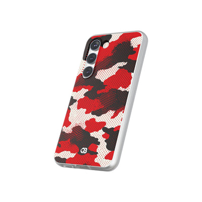 Crimson Halftone Camo · Lite Phone Case for Samsung · Red