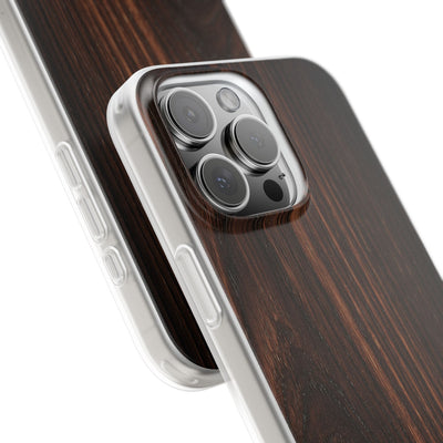 Brown Lite Phone Case for iPhone - Burnished Mahogany Grain