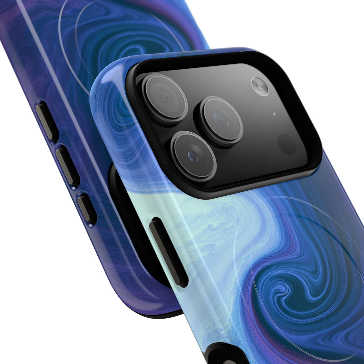 Azure Fluid Swirl · Tough 2.0 Magnetic Phone Case for iPhone · Blue