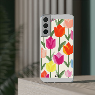 Vibrant Petal Grid · Soft Handyhülle für Samsung