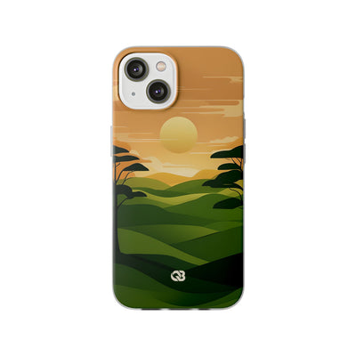 Verdant Horizon Sun · Soft Phone Case for iPhone