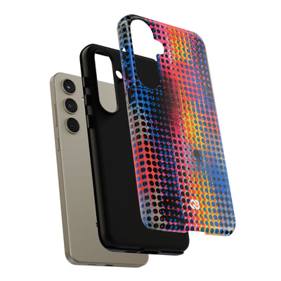 Chromatic Halftone Grid · Tough Phone Case for Samsung · Blue