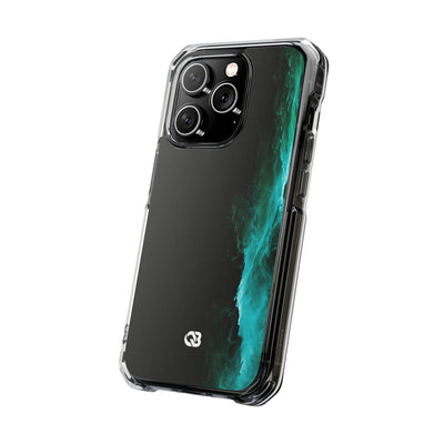 Luminous Plume · Clear Impact Magnetic Phone Case for iPhone · Teal