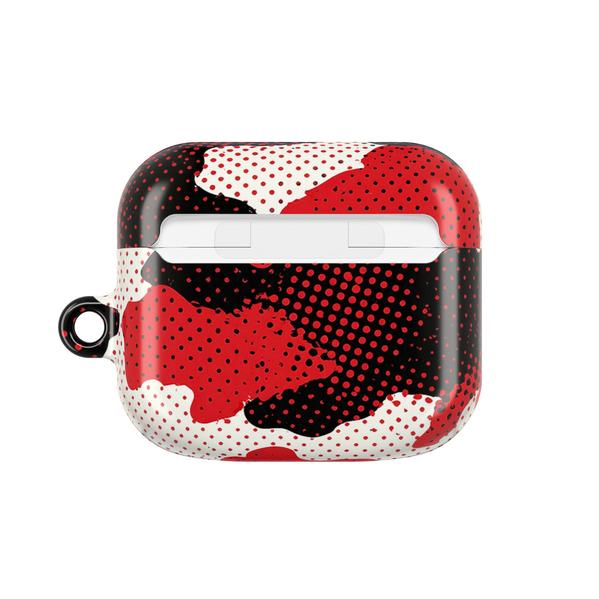 Crimson Halftone Camo · Hard Case for AirPods & AirPods Pro · Red