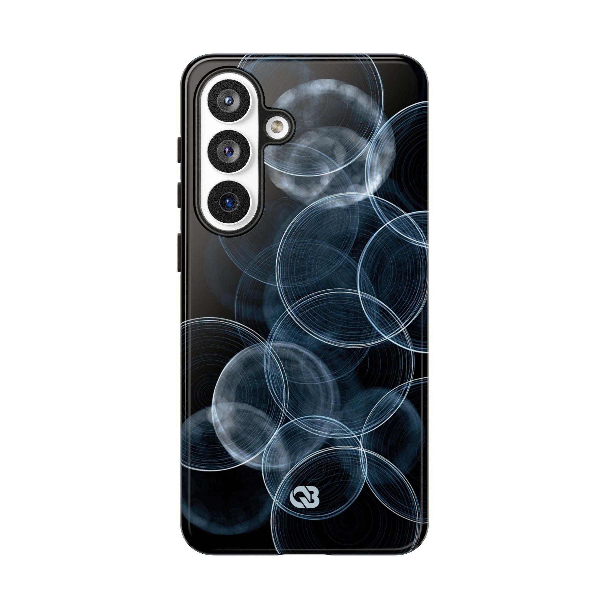 Blue Tough Phone Case for Samsung - Cyan Pulse Ripple