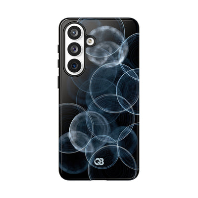Blue Tough Phone Case for Samsung - Cyan Pulse Ripple