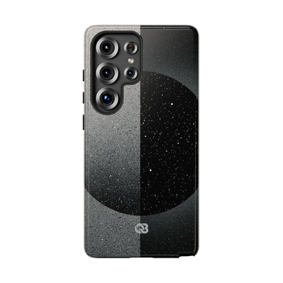 Black Tough Phone Case for Samsung - Lunar Static Orbit