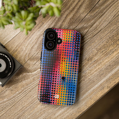 Chromatic Halftone Grid · Tough Phone Case for iPhone · Blue