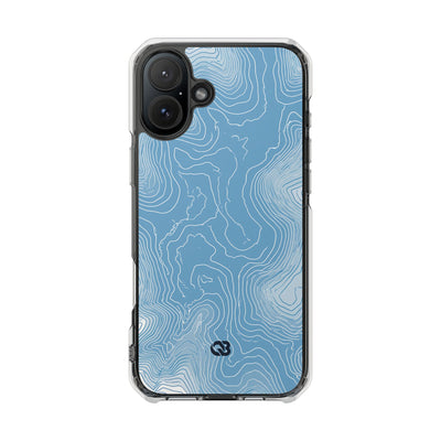 Blue Impact MagSafe Phone Case for iPhone - Glacial Ridge Topo