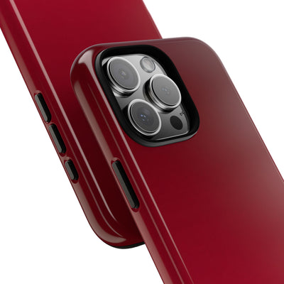 Red Tough Phone Case for iPhone - Crimson Velvet Fade