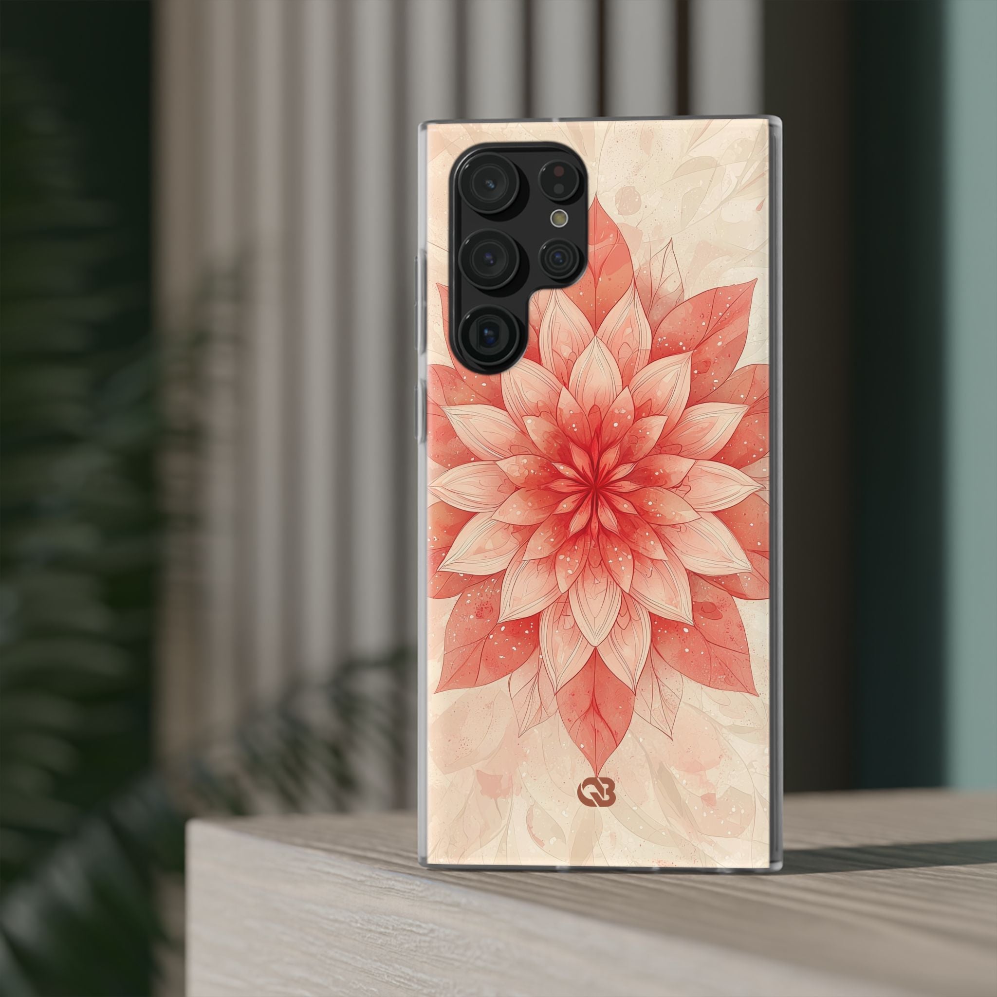 Coral Layered Bloom · Soft Phone Case for Samsung