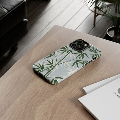 Green Tough Phone Case for iPhone - Kyoto Bamboo Canopy