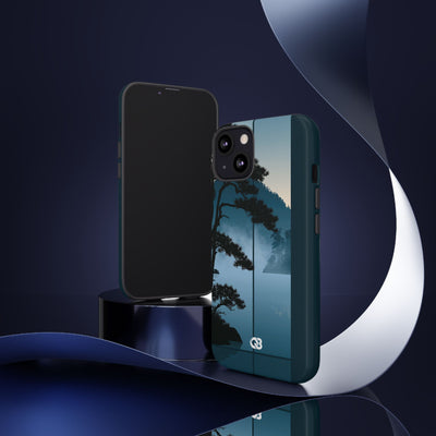 Misty Pine Horizon · Tough Phone Case for iPhone · Teal