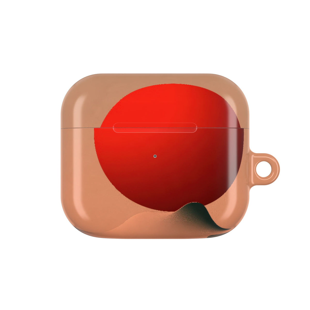 Crimson Sol Ridge · Hard Case for AirPods & AirPods Pro · Red