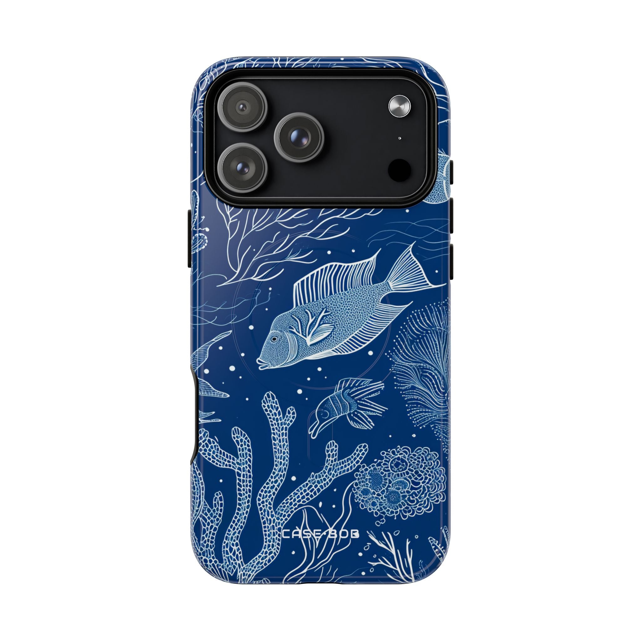 Navy Scale Reef iPhone 17 Pro Max Case - Tough+ - CASE•BOB