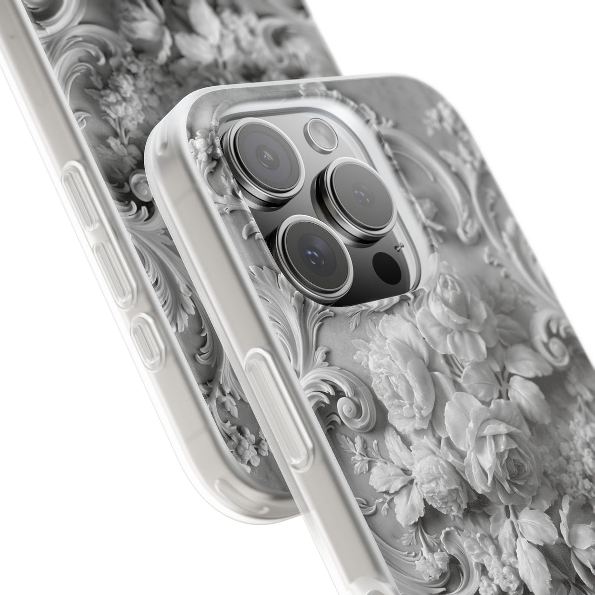 Rococo Marble Rose · Lite Phone Case for iPhone ·  White