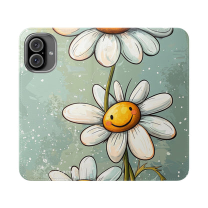 Smiling Daisies Burst - iPhone 16 Plus Case - Wallet