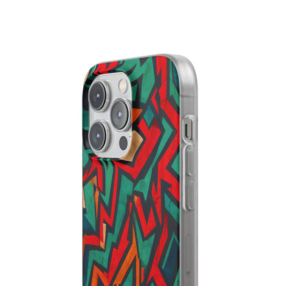 Crimson Zickzack iPhone 14 Pro Case - Soft