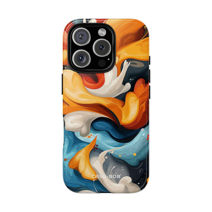 Flaming Swirls iPhone 16 Pro Case - Tough