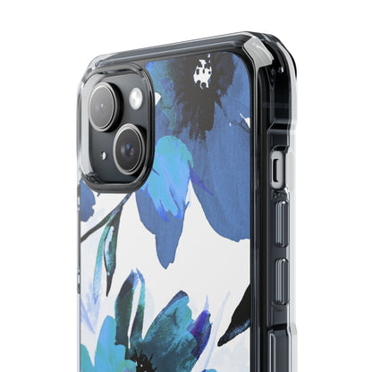 Blå Blomst Glød iPhone 15 Plus Cover - Impact