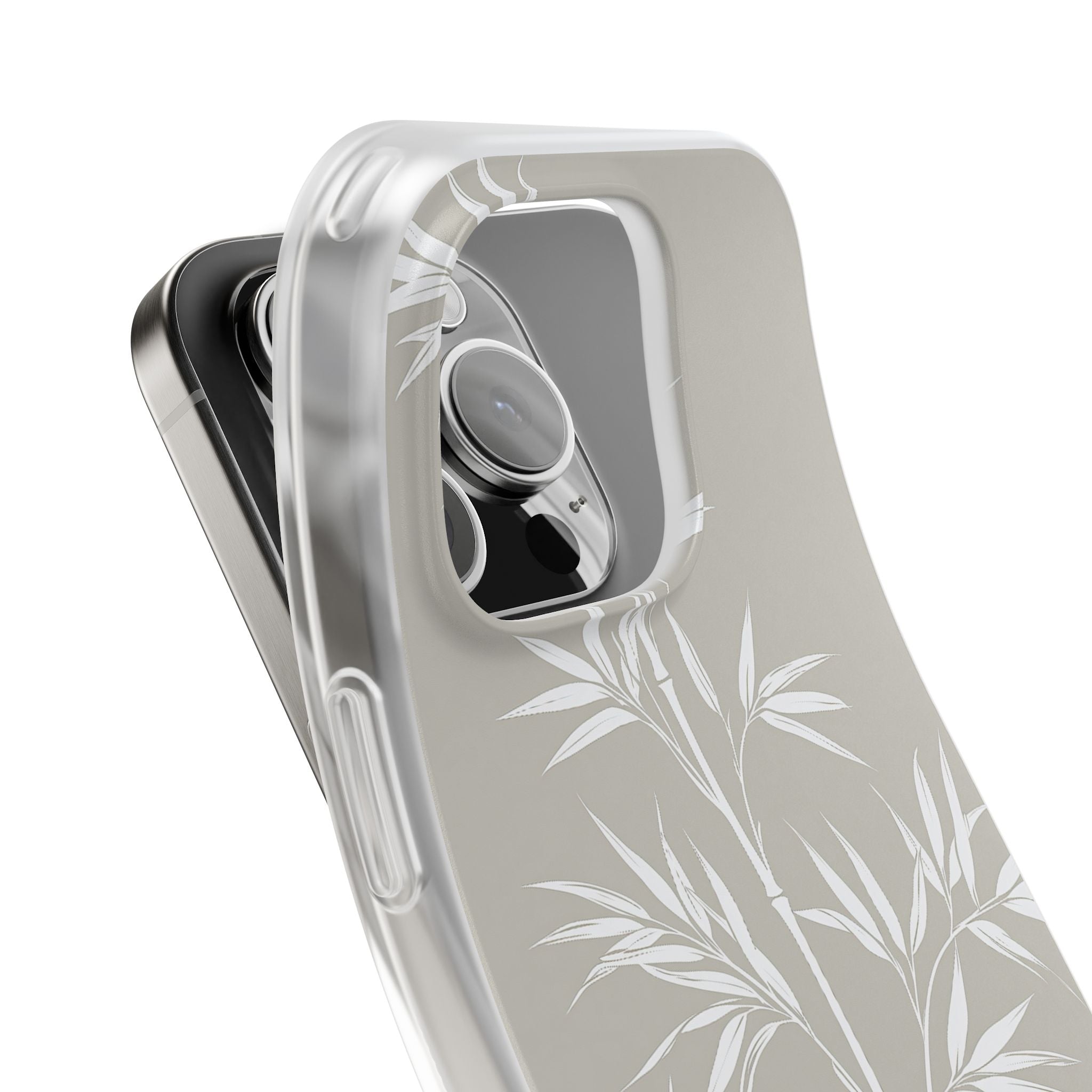 Beige Lite Phone Case for iPhone - Sandstone Bamboo Stalks