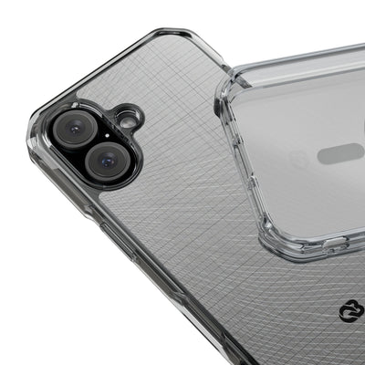 Grey Impact MagSafe Phone Case for iPhone - Chrome Mesh Warp