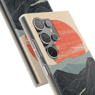 Beige Lite Phone Case for Samsung - Crimson Ridge Flow
