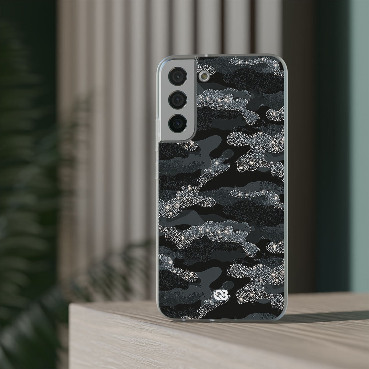 Glitter Shadow Camo · Lite Phone Case for Samsung · Black