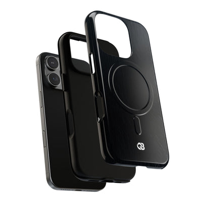 Black Tough 2.0 Magsafe Phone Case for iPhone - Midnight Brushed Grain