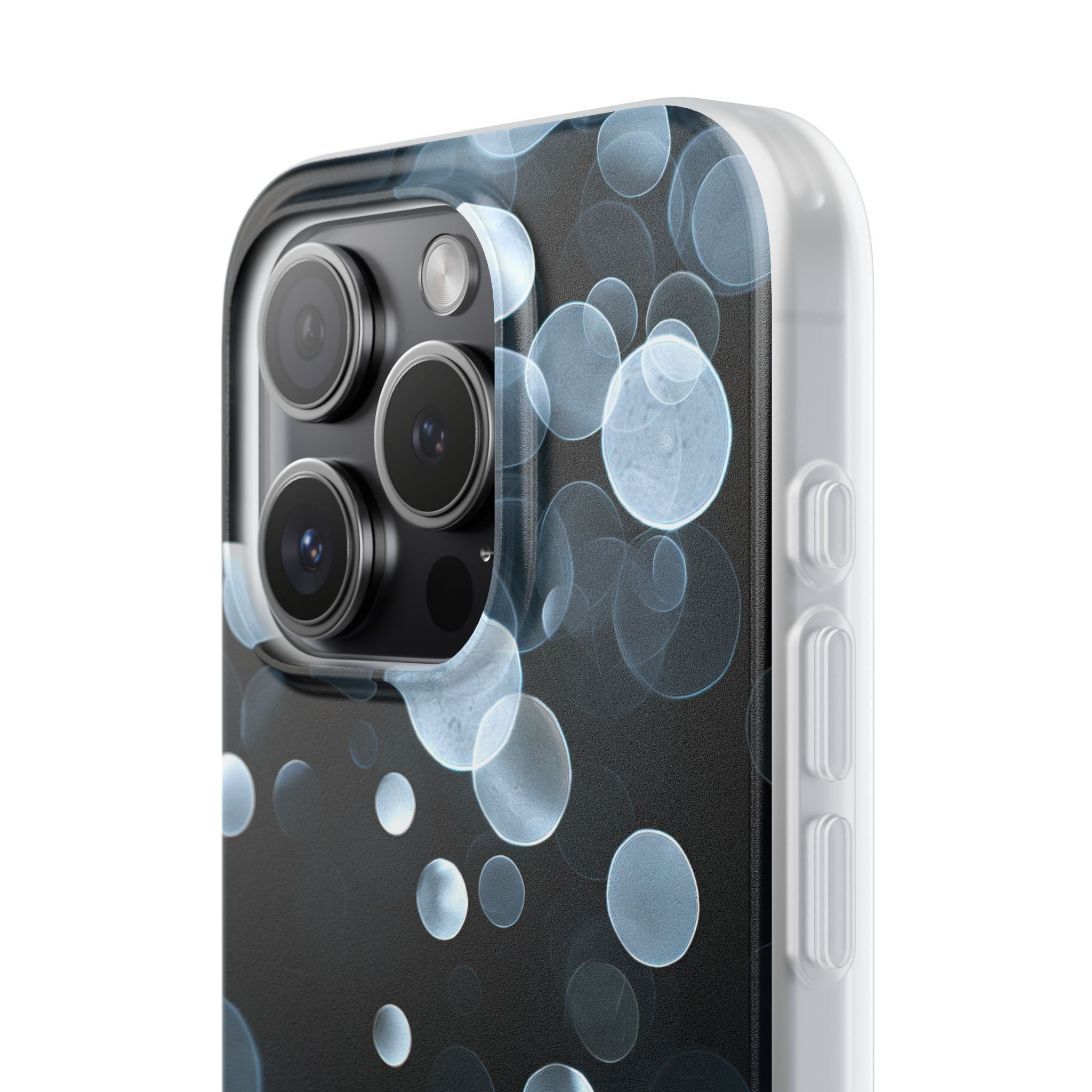 Black Lite Phone Case for iPhone - Silver Orbit Glow