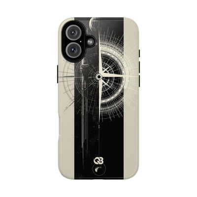 Beige Tough Phone Case for iPhone - Zenith Vector Spire