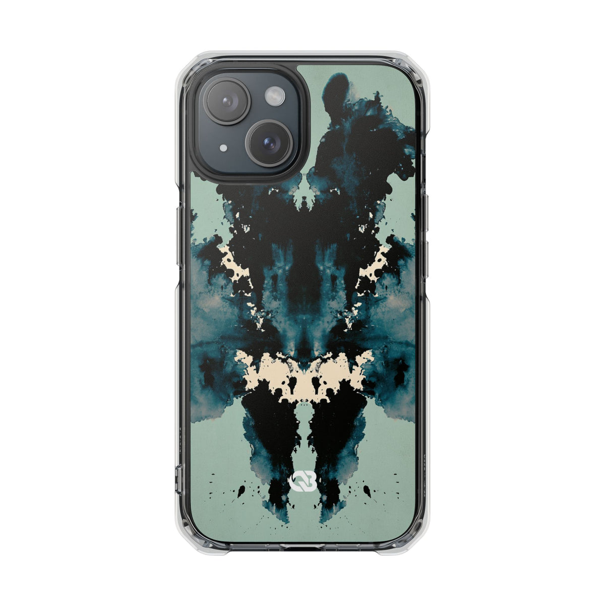 Rorschach Ink Void · Clear Impact Magnetic Phone Case for iPhone ·  Black