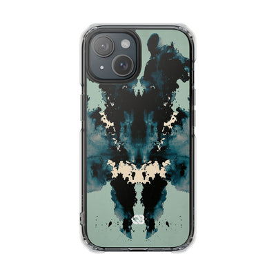 Rorschach Ink Void · Clear Impact Magnetic Phone Case for iPhone ·  Black