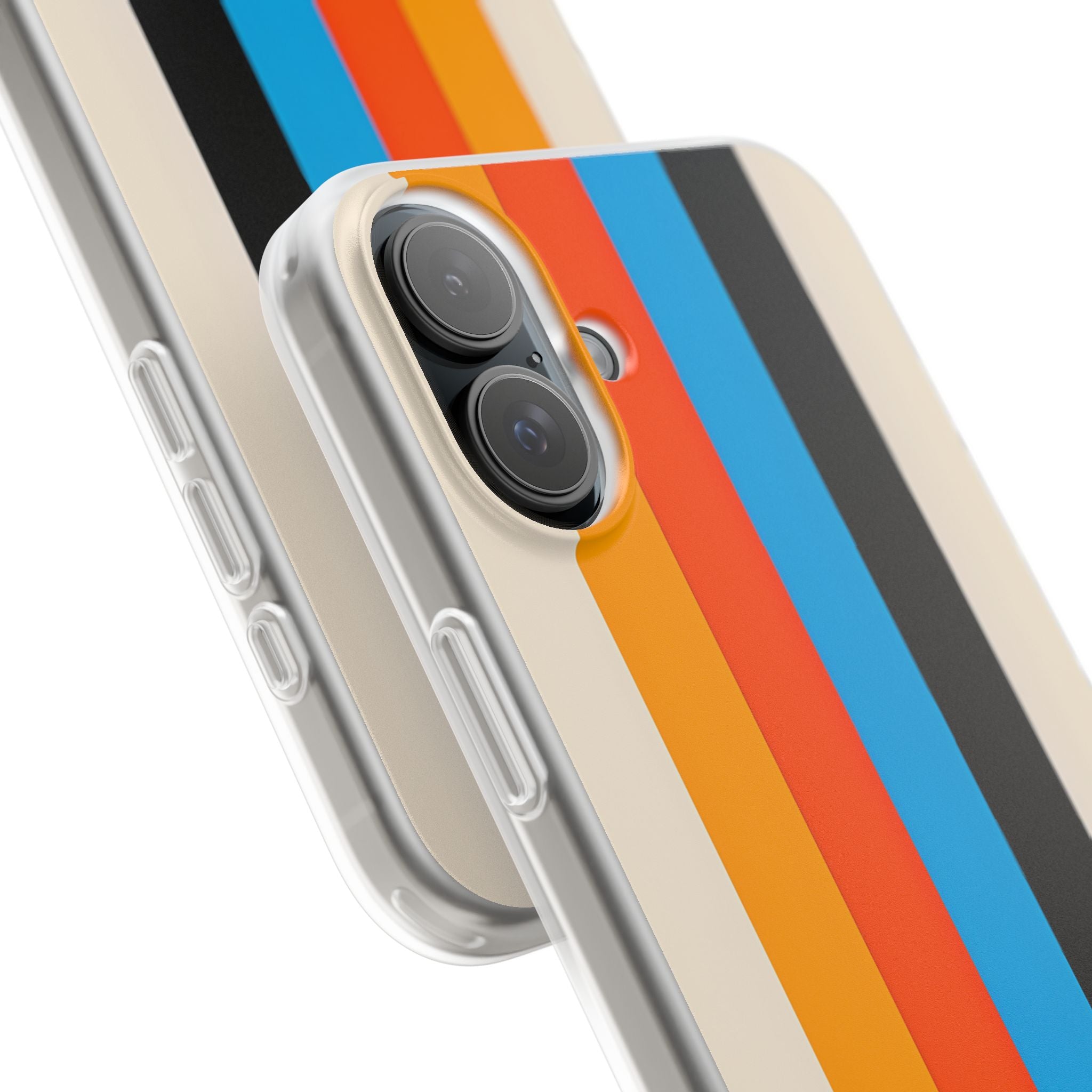 Retro Racing Stripes · Soft Phone Case for iPhone