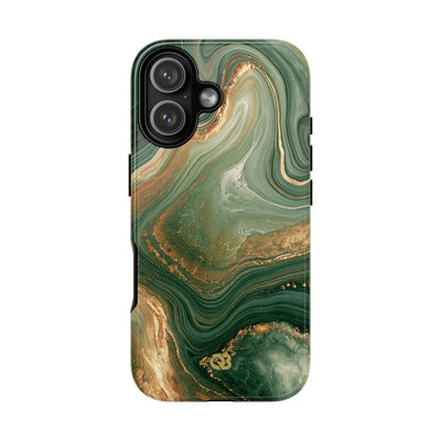 Jade Suminagashi · Tough Phone Case for iPhone · Green