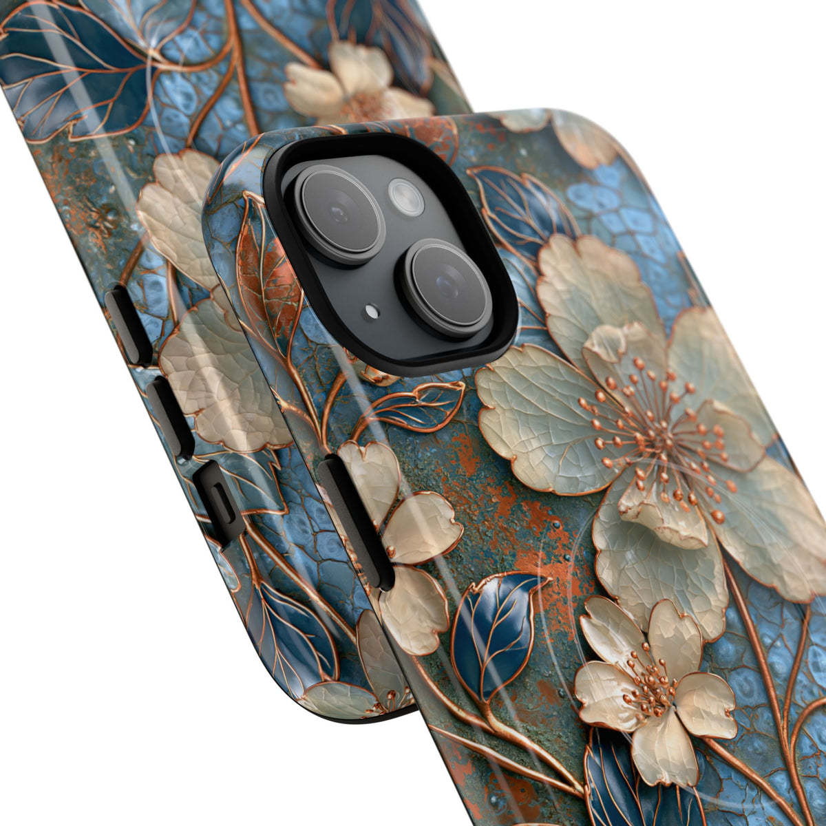 Gilded Blossom Reverie · Tough 2.0 Magnetic Phone Case for iPhone · Teal