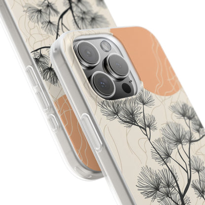 Spiky Tree Sunset iPhone 16 Pro Max Skal - Mjukt
