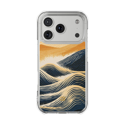Blue Impact MagSafe Phone Case for iPhone - Kyoto Cresting Tide