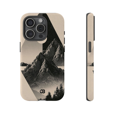 Beige Tough Phone Case for iPhone - Obsidian Summit Parchment