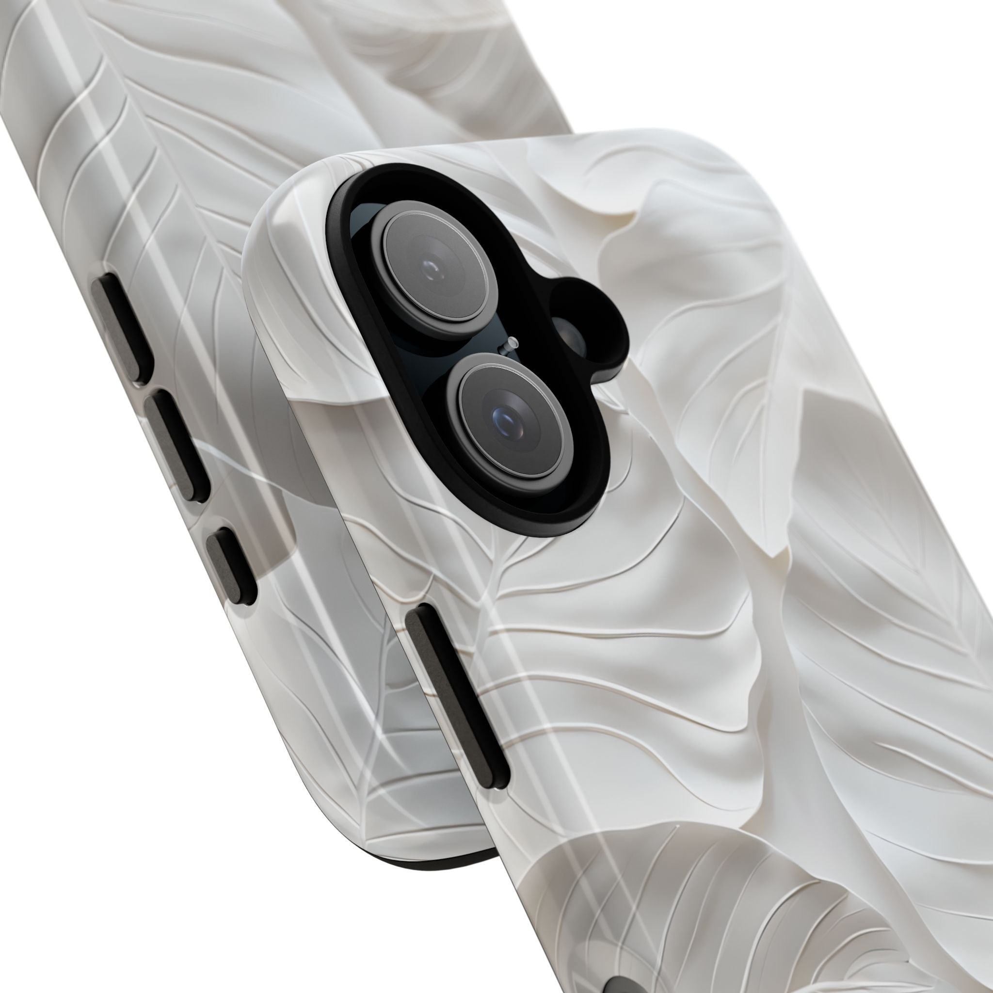 Sculpted Ivory Leaves · Tough Coque de téléphone pour iPhone