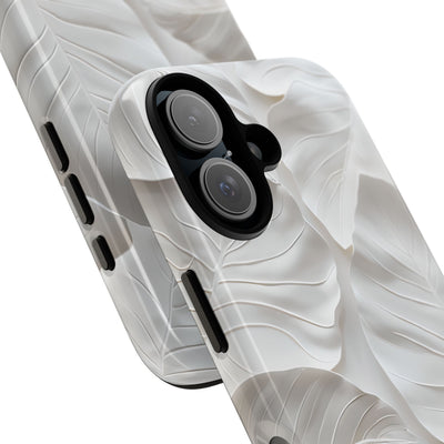 Sculpted Ivory Leaves · Tough Coque de téléphone pour iPhone