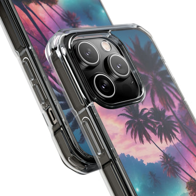 Neon Shore Palms · Impact etui na telefon dla iPhone · Magsafe