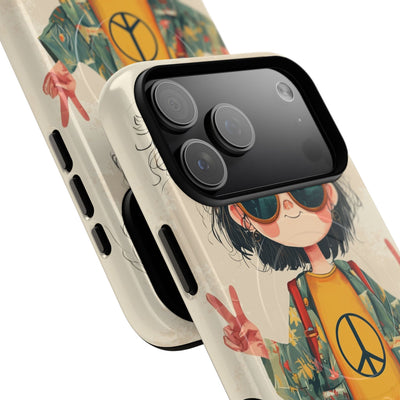 Retro Peace Girl · Tough+ Phone Case for iPhone · Magsafe