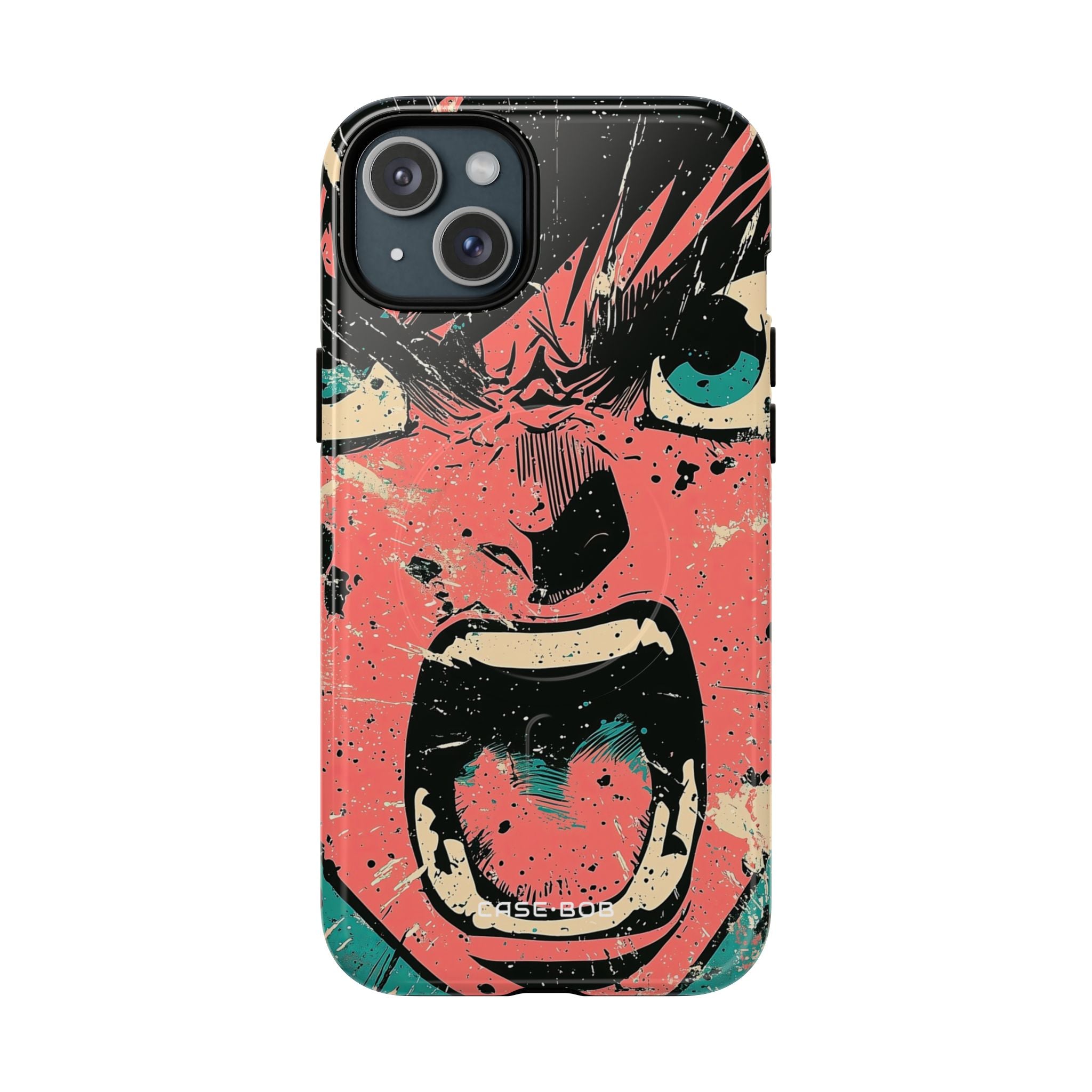 Schreierndes Gesicht Pink iPhone 15 Plus Case - Tough+