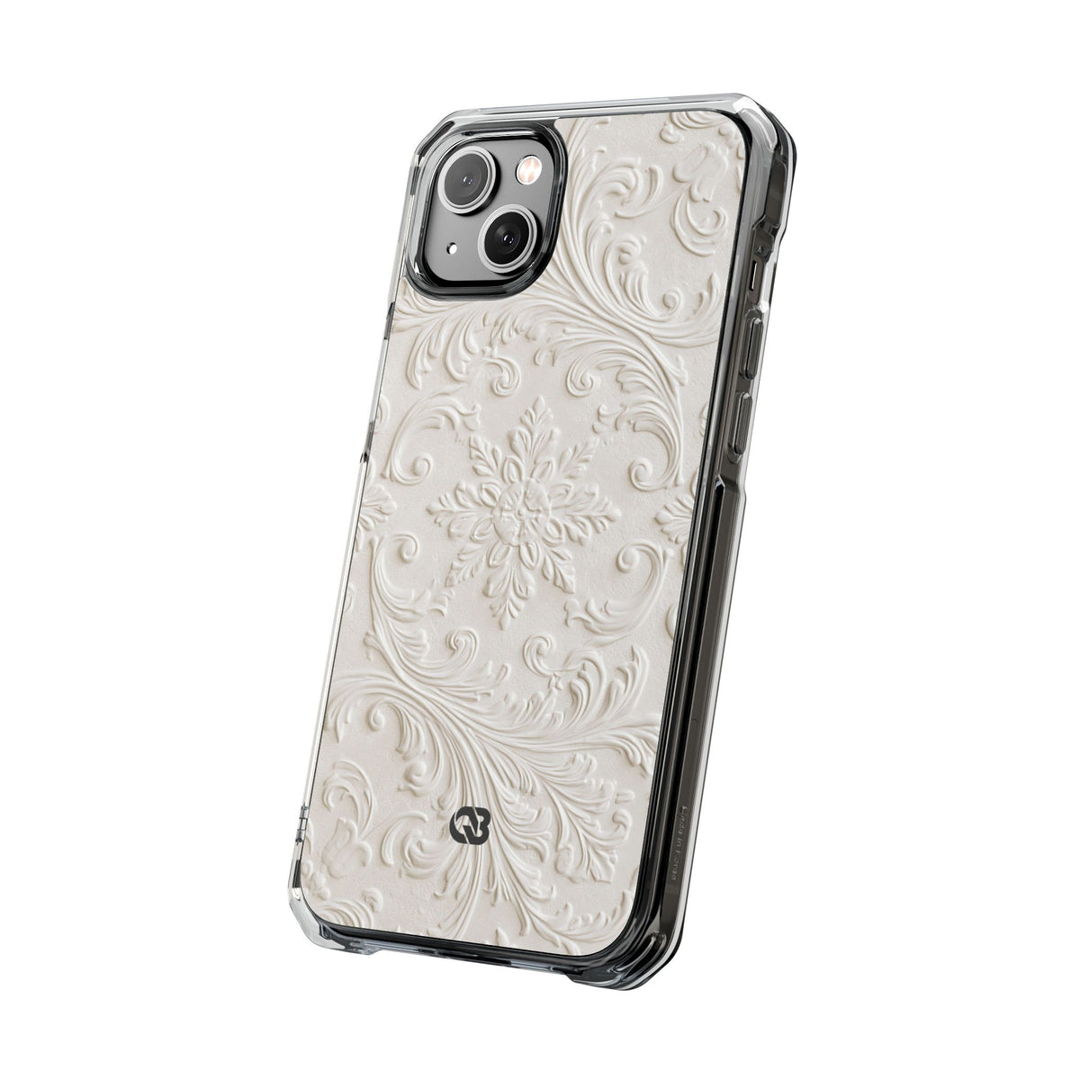 Sculpted Acanthus Relief · Clear Impact Magnetic Phone Case for iPhone ·  White