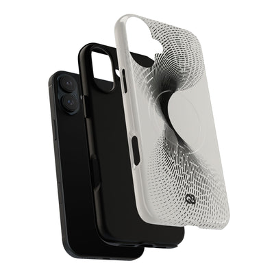 White Tough 2.0 Magsafe Phone Case for iPhone - Linear Torsion Grid