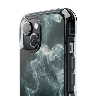 Luminescent Vapor Drift · Clear Impact Magnetic Phone Case for iPhone · Teal